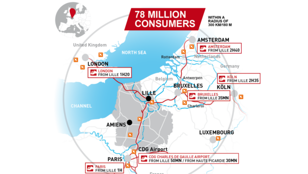 YOUR PARISIAN AND NORTHERN EUROPEAN CUSTOMERS IN THE IMMEDIATE VICINITY