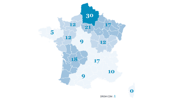 Repartition of production sites in France- source SP2C 2024